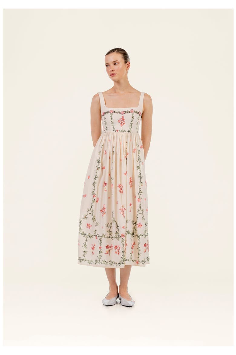 Barbara Cauca Midi Dress, Alternate, color, Multicolor