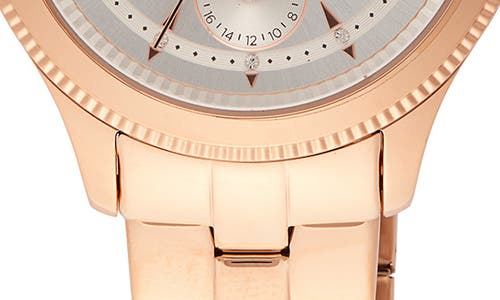 Fossil Brynn Crystal Embellished Quartz Bracelet Watch, 38mm In Rose Gold