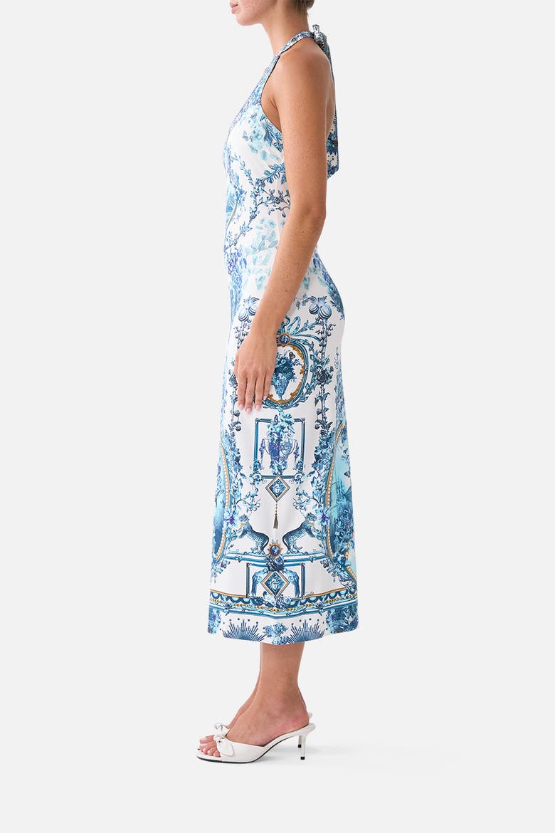 Jersey Halter Dress, Alternate, color, The Porcelain Parlour