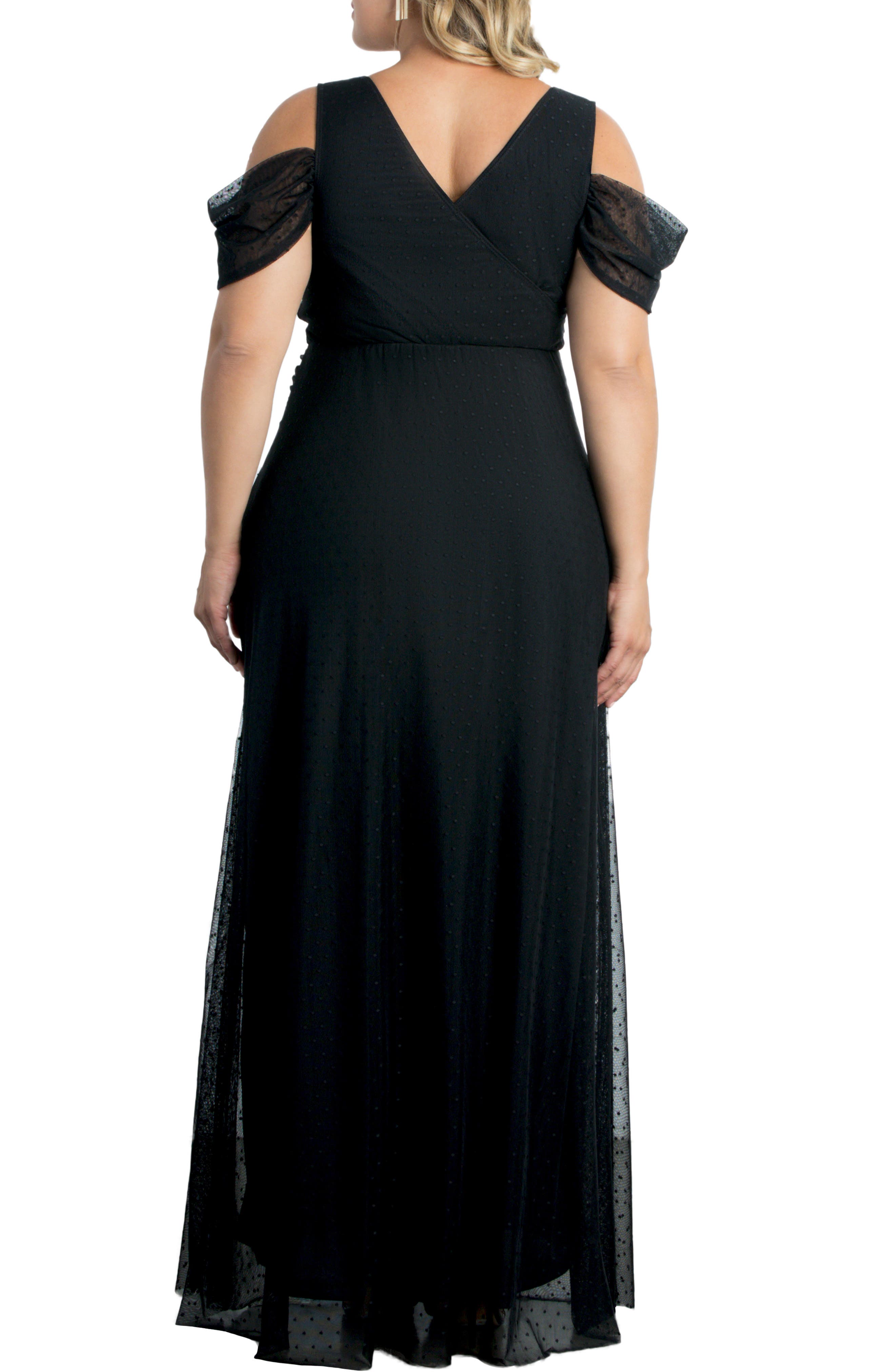 Seraphina Cold Shoulder Mesh Gown - image 2