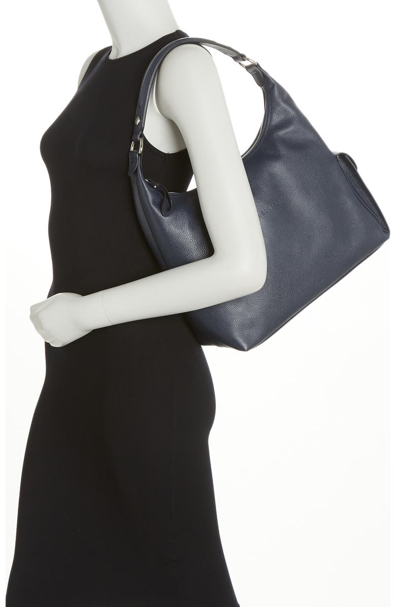 Longchamp Leather Hobo Bag, Alternate, color,