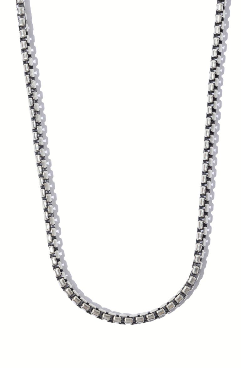 Men's Jasper Chain Necklace, Main, color, SILVER