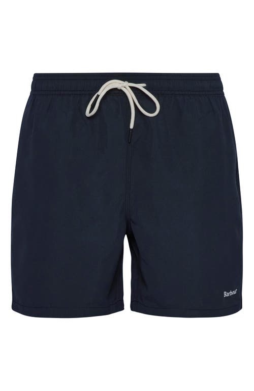 Barbour Staple Logo Swim Trunks In Black
