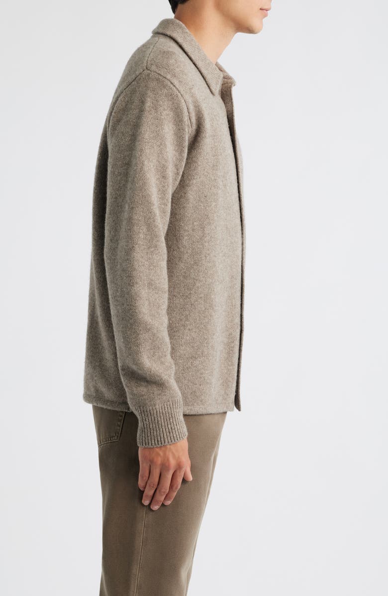 FRAME Yak Hair & Merino Wool Sweater Shirt, Alternate, color, Dark Taupe