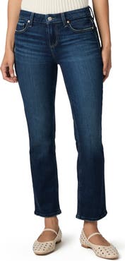 PAIGE Amber Mid Rise Ankle Straight Leg Jeans
