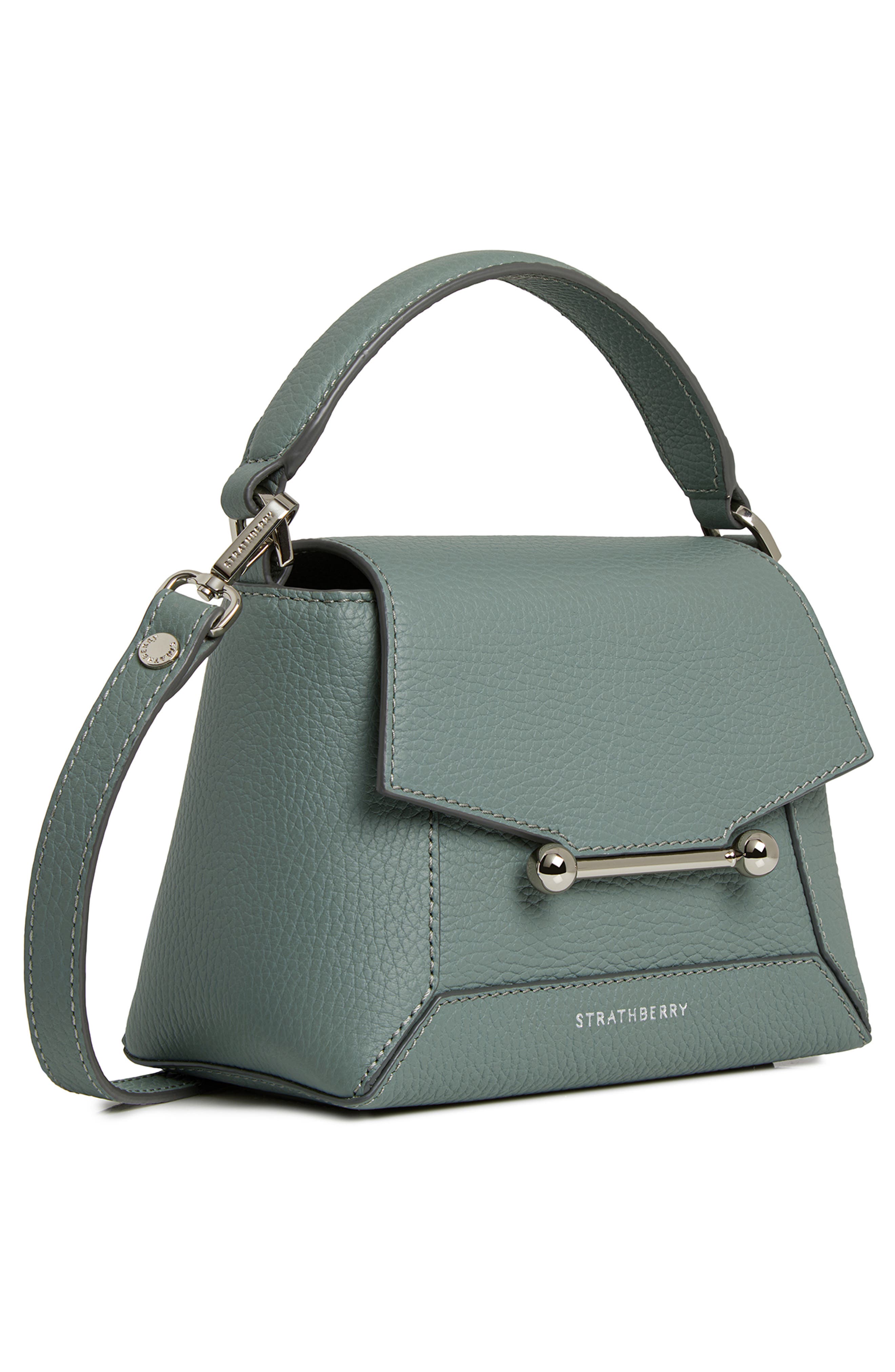 Strathberry Nano Mosaic Grained Leather Top Handle Bag, Alternate, color, 