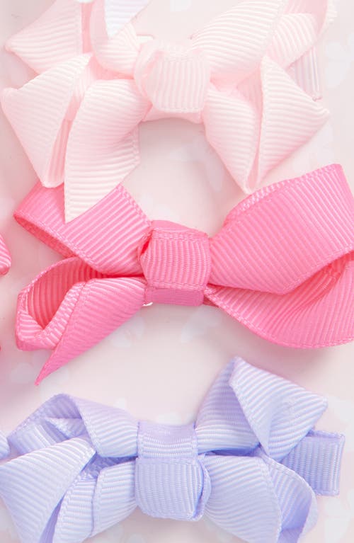 Capelli New York Kids' Assorted 8-pack Bow Clips In Pink Combo