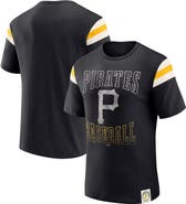 Darius Rucker Collection by Fanatics Men's Darius Rucker Collection by Fanatics Black Pittsburgh Pirates Distressed Sleeve Stripe T-Shirt