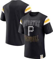 Darius Rucker Collection by Fanatics Men's Darius Rucker Collection by Fanatics Black Pittsburgh Pirates Distressed Sleeve Stripe T-Shirt
