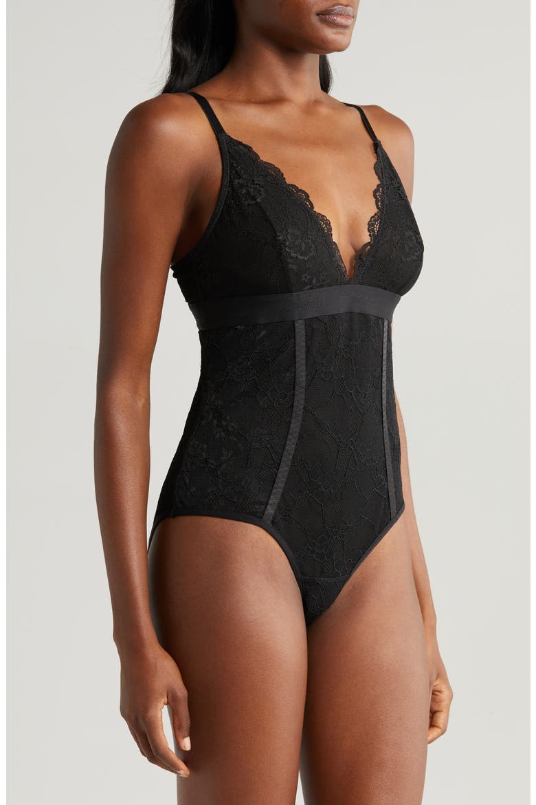 Lace Bodysuit, Alternate, color, BLACK