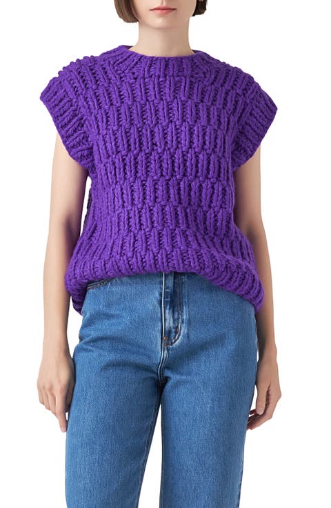Chunky Cap Sleeve Sweater