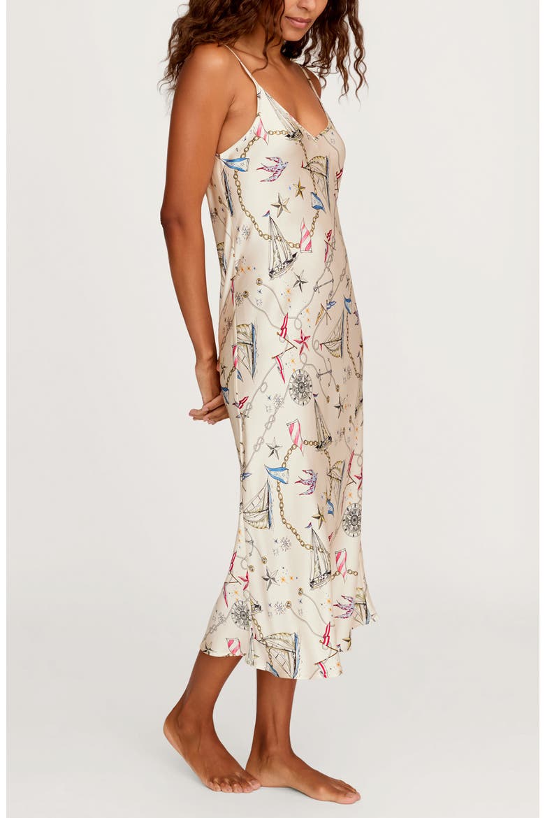 Cosette Regatta Royale Mulberry Silk Nightgown, Alternate, color, BEIGE