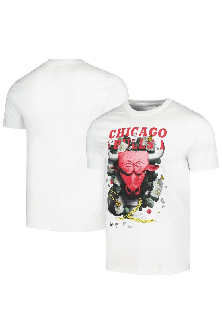 Unisex NBA x Kathy Ager White Chicago Bulls Identify Artist Series T-Shirt, Main, color, White