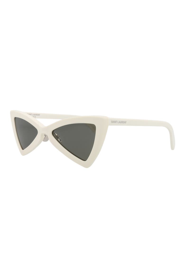 53mm Cat Eye Sunglasses, Alternate, color, WHITE WHITE GREY