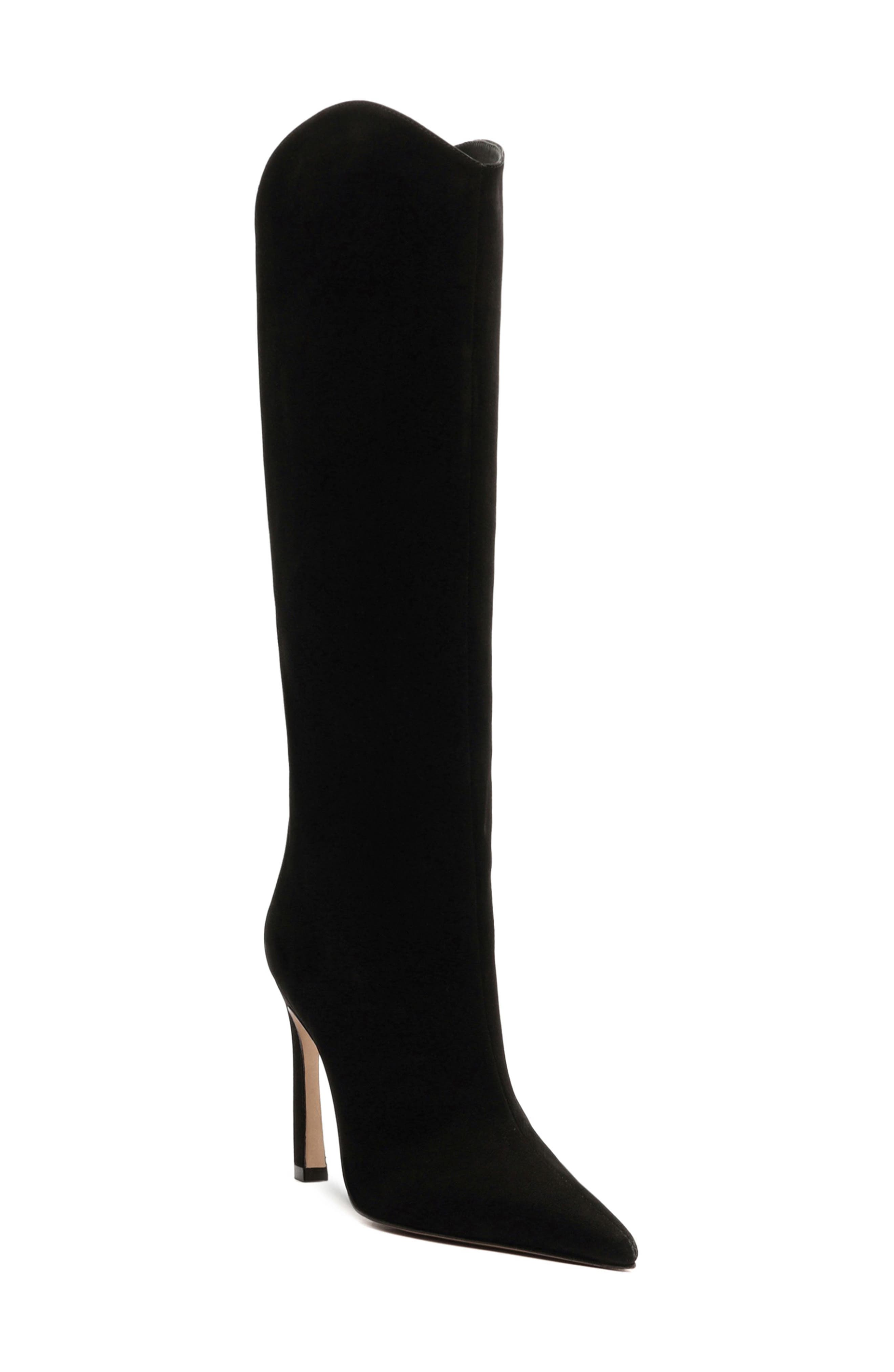 Schutz Maryana Sculpt Stiletto Boot, Main, color, Black