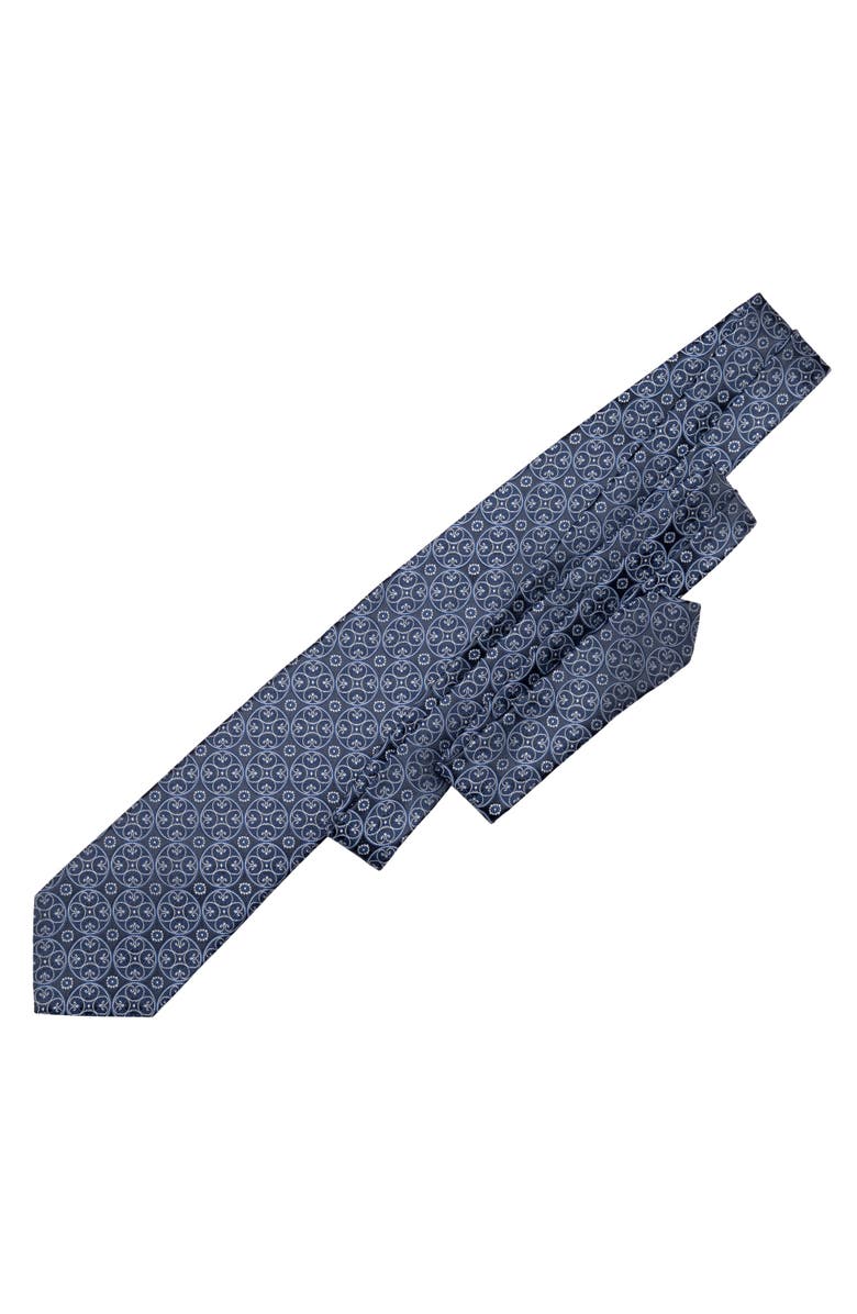 Elizabetta Palladio - Extra Long Silk Jacquard Tie for Men, Alternate, color, Blue