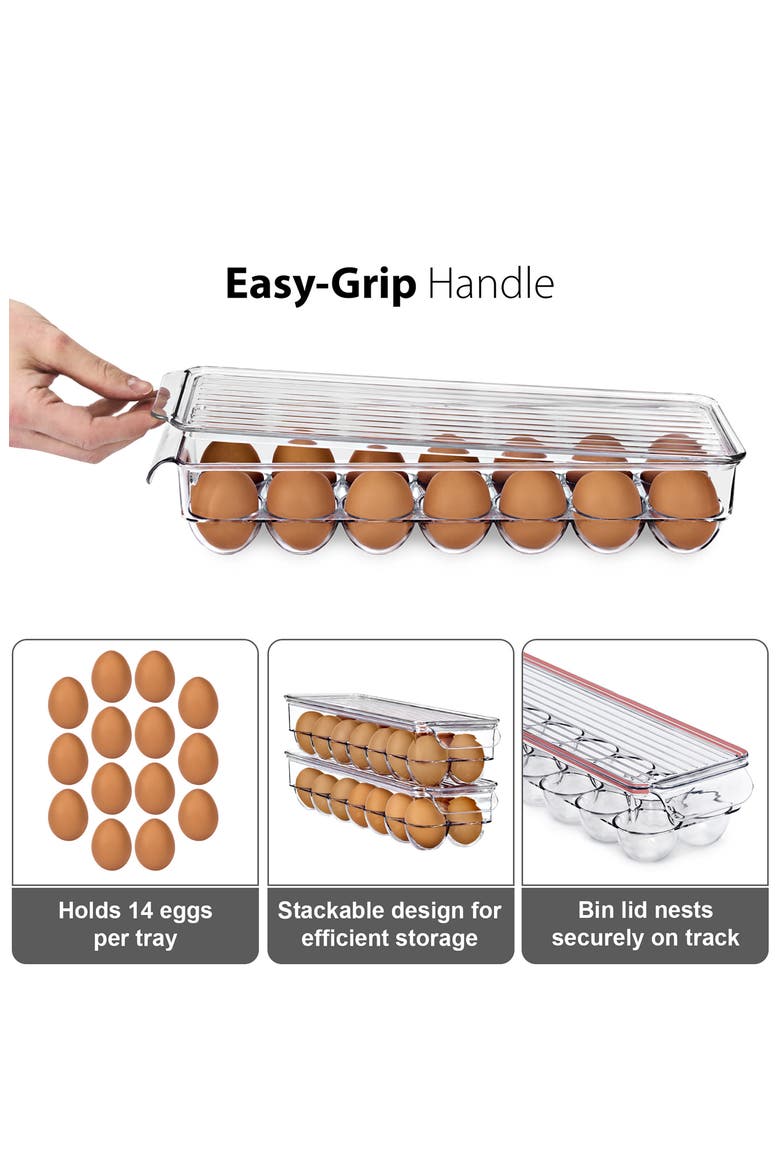 6-Piece Can & Egg Bins, Alternate, color, CLEAR
