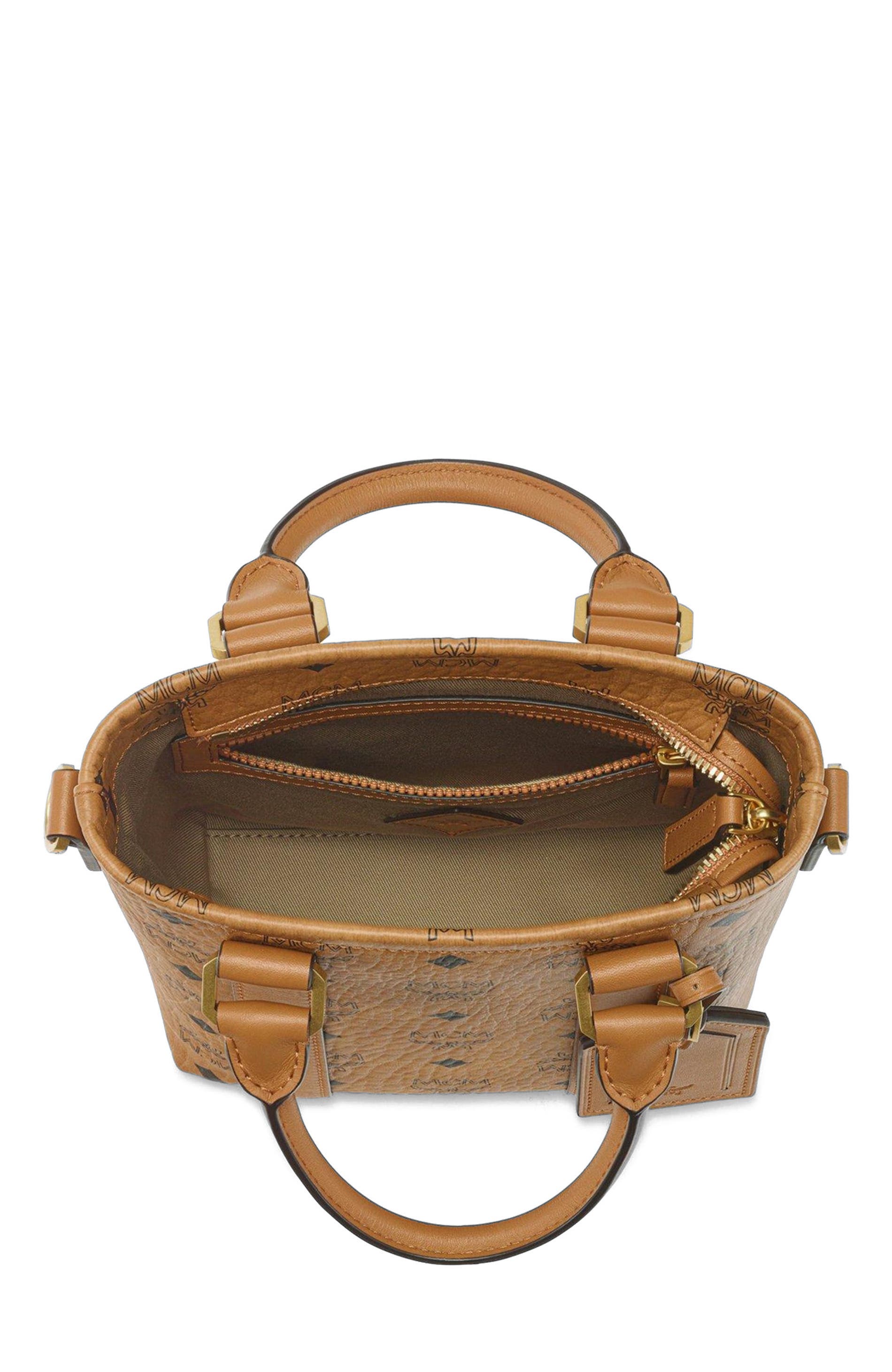 MCM Aren N/S Tote in Visetos, Alternate, color, 