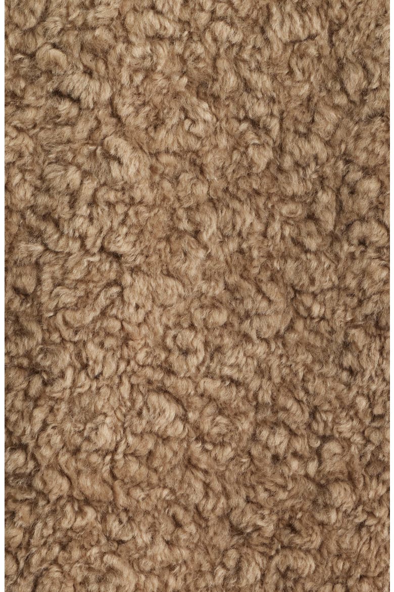 Cozy Patch Pocket Faux Shearling Jacket, Alternate, color, MUSHROOM