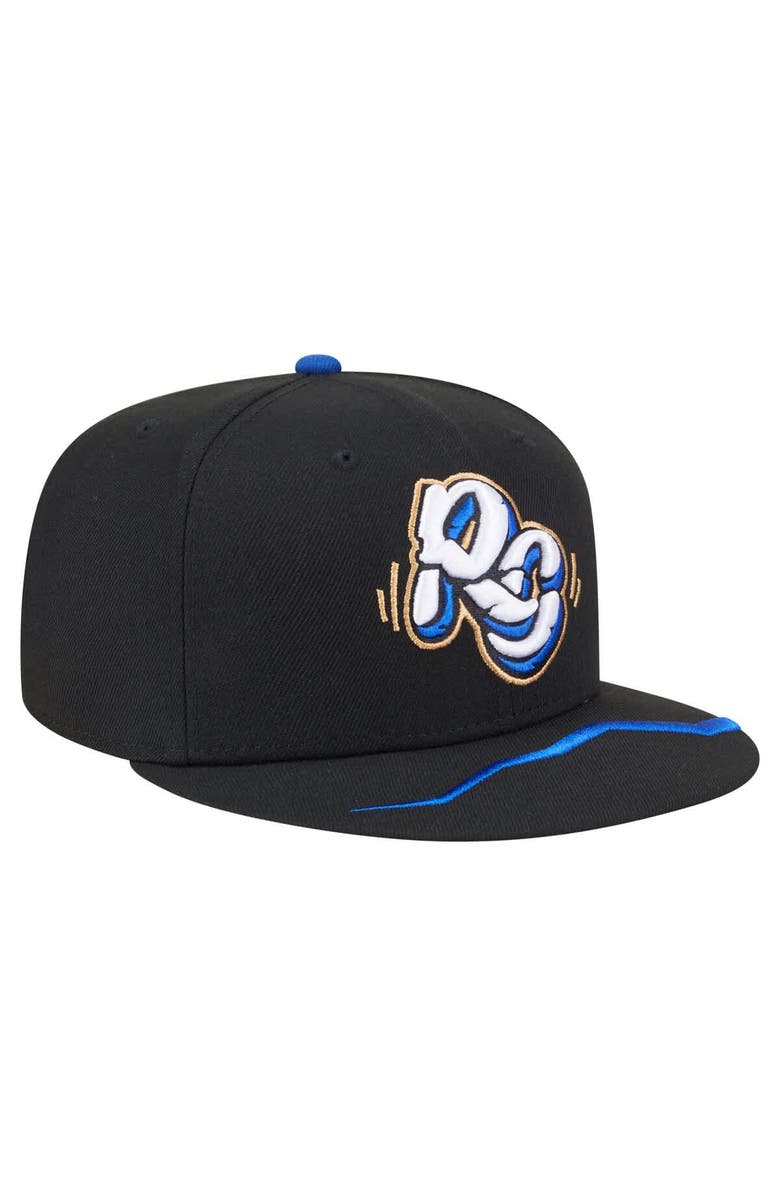 New Era Men's New Era Black Rancho Cucamonga Quakes Authentic Collection 59FIFTY Fitted Hat, Alternate, color, Black