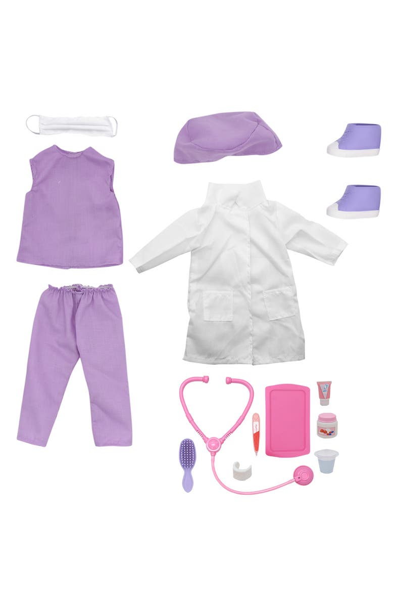 Style Girls 18" Doctor Dress Up Set 15 Pcs, Main, color, Purple