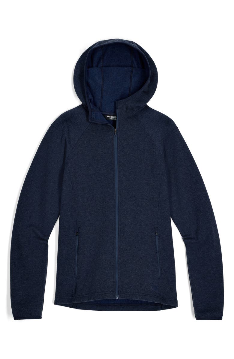 Outdoor Research Crescent Fleece Zip Hoodie, Alternate, color, Dark Navy
