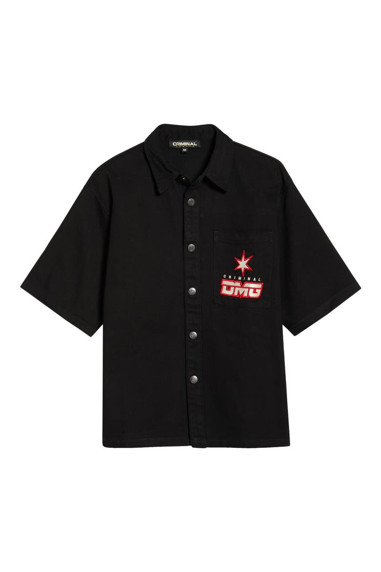 Star Logo Shirt, Alternate, color, BLACK