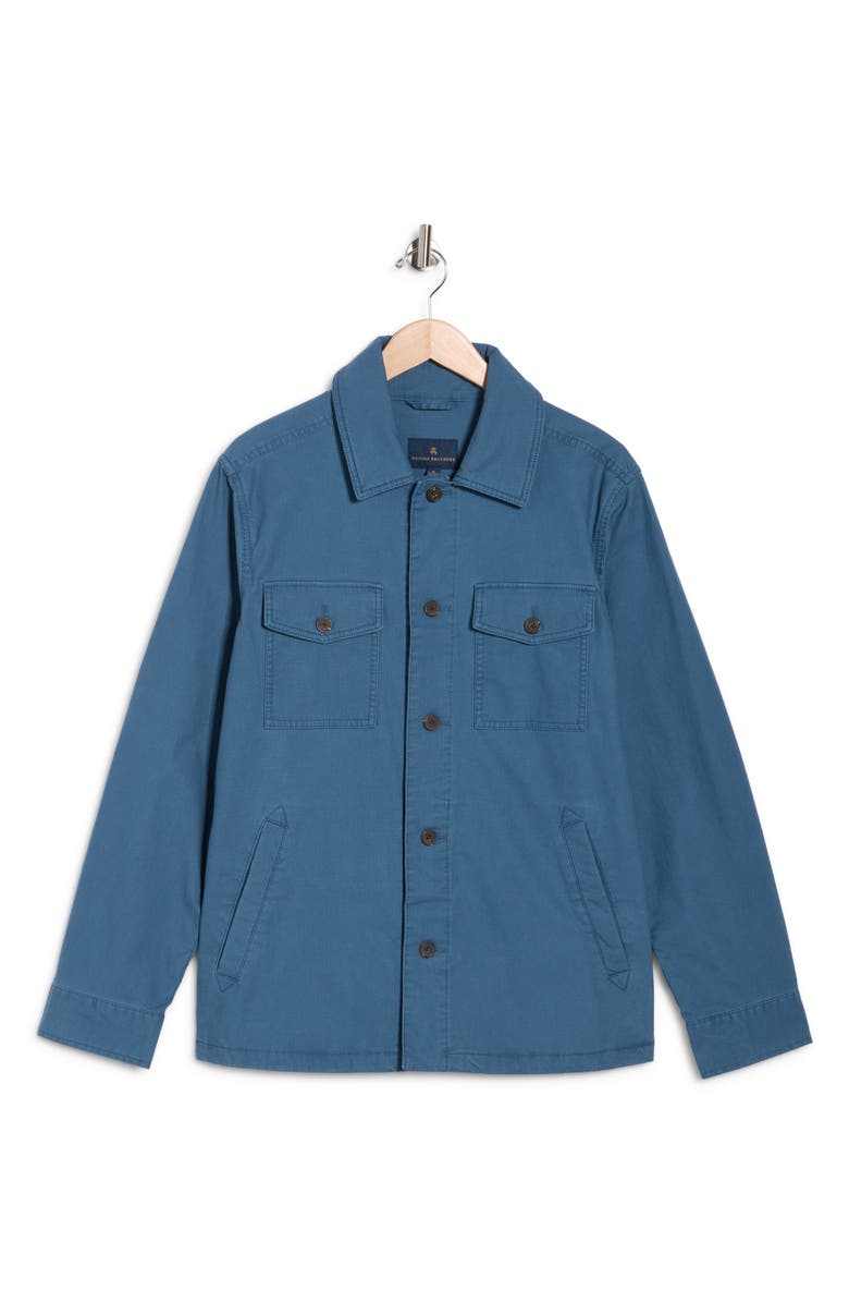 Brooks Brothers Stretch Cotton Shirt Jacket, Alternate, color, Key Largo