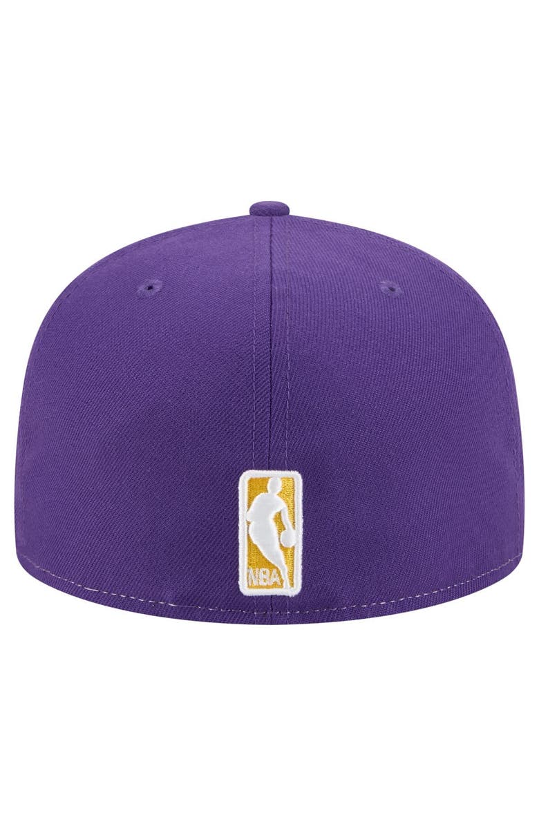 New Era Men's New Era  White/Purple Los Angeles Lakers Repeat 59Fifty Fitted Hat, Alternate, color, White