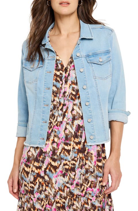 Essential Fray Hem Denim Jacket (Twilight)