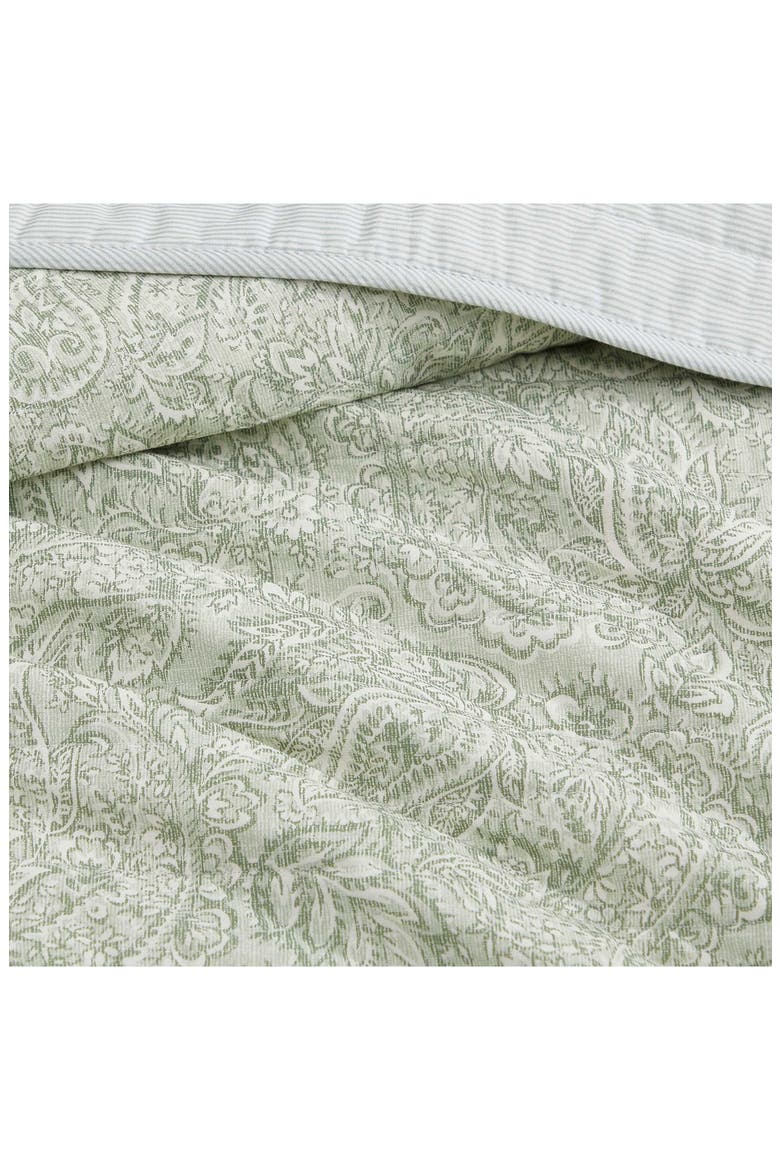 Caicos Isle Cotton Quilt & Sham Set, Alternate, color, GREEN