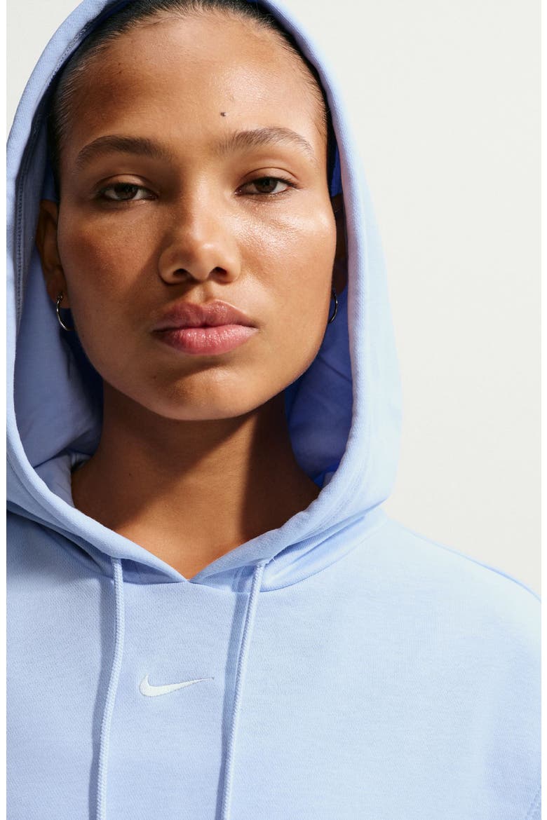 Phoenix Cap Sleeve Cotton Blend Hoodie, Alternate, color, HYDROGEN BLUE/ SAIL