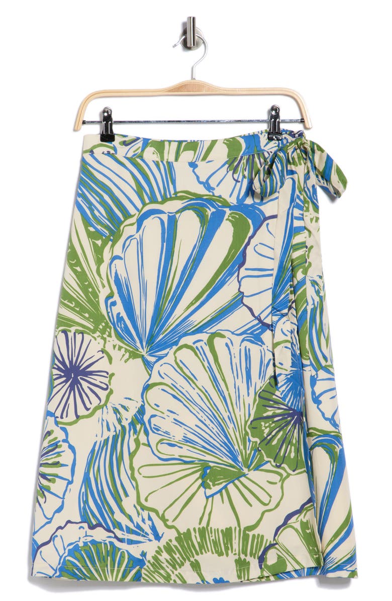 Tori Richard Sunrise Jacque Wrap Skirt, Main, color, French Blue
