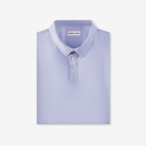 Regent Row Big And Tall Stanton Shirt Polo In Light-blue-stripe-57