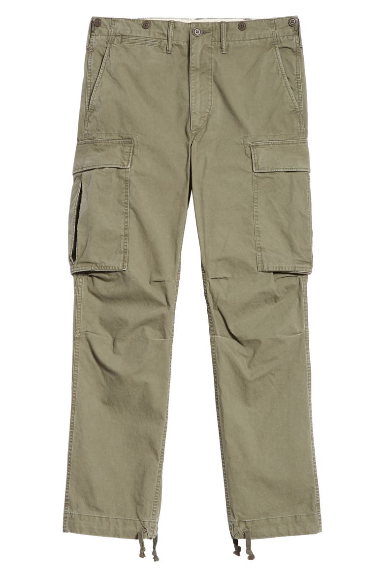 RRL Surplus Cargo Pants, Alternate, color, DARK OLIVE