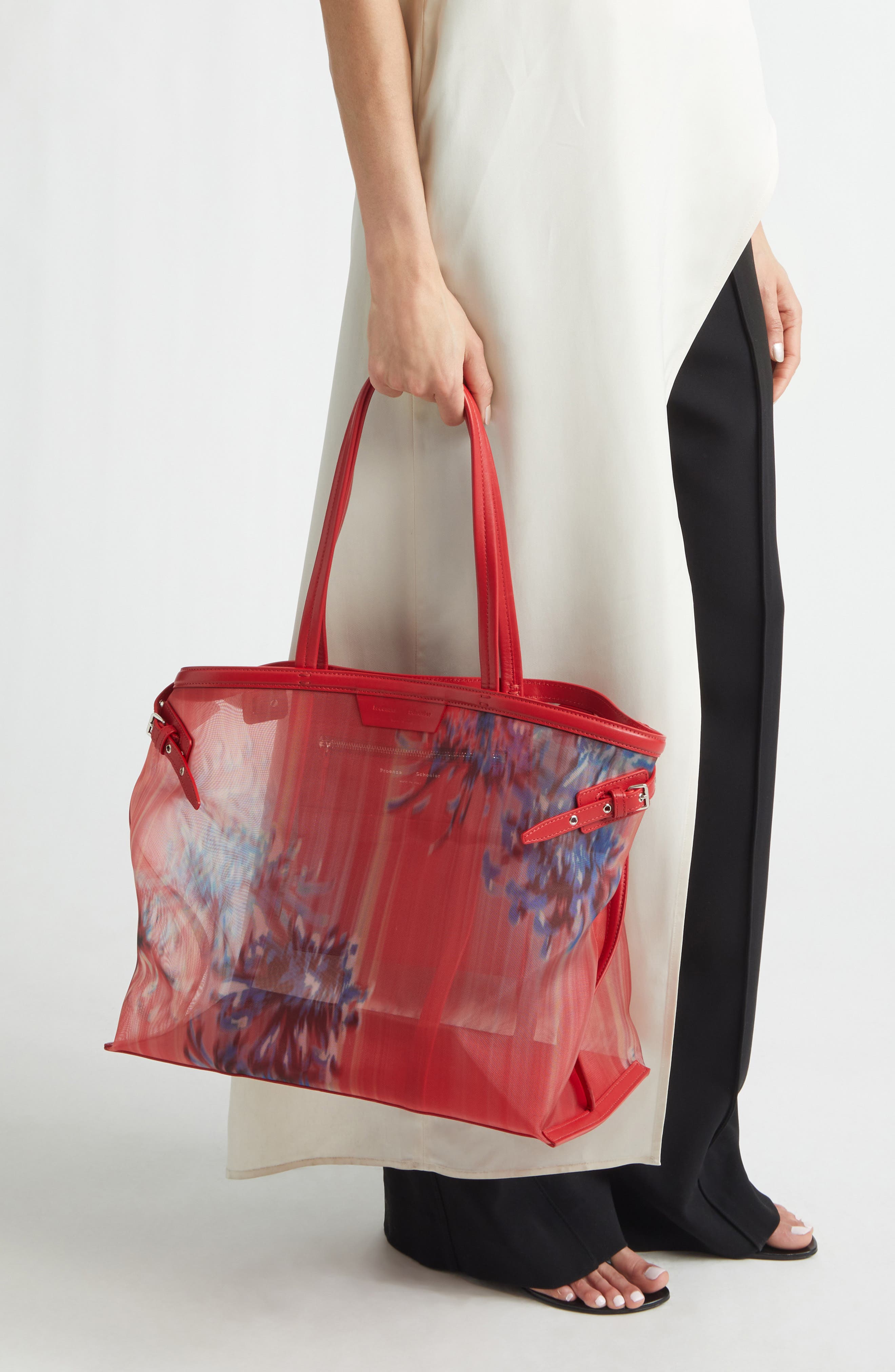 Proenza Schouler Days Mesh Carryall Tote, Alternate, color, Flame Multi