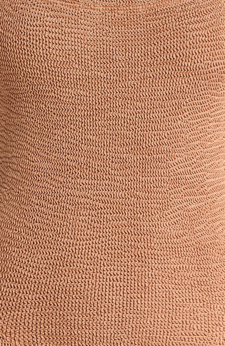 Hunza G Square Neck One-Piece Swimsuit, Alternate, color, Metallic Cocoa