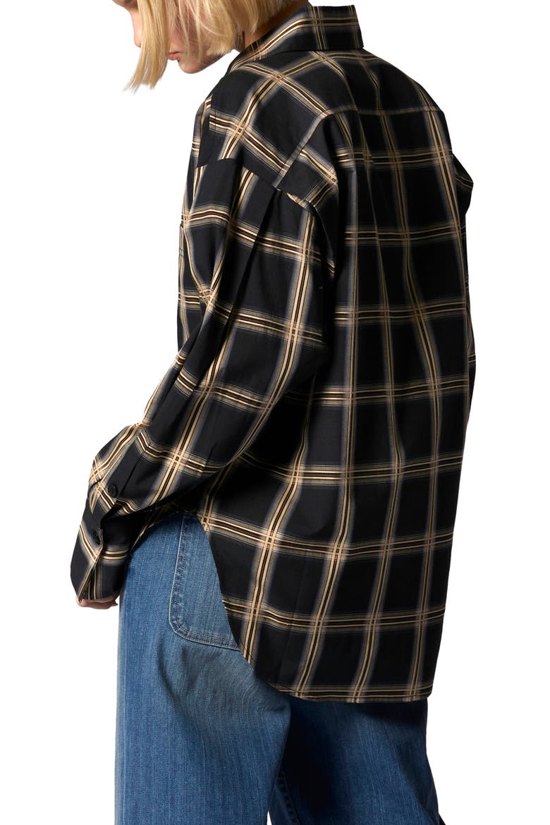 Sergine Plaid Shirt, Alternate, color, TRUE BLACK MULTI