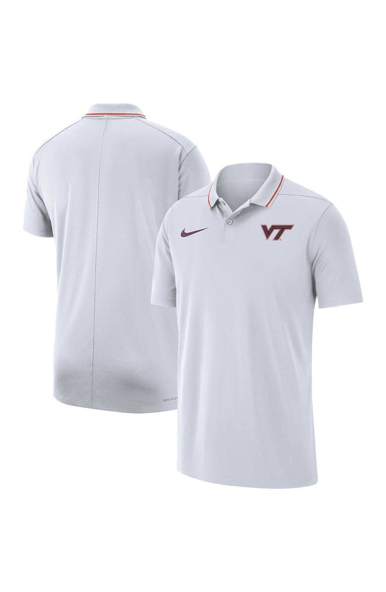 Nike Men's Nike White Virginia Tech Hokies 2023 Coaches Performance Polo, Alternate, color, 