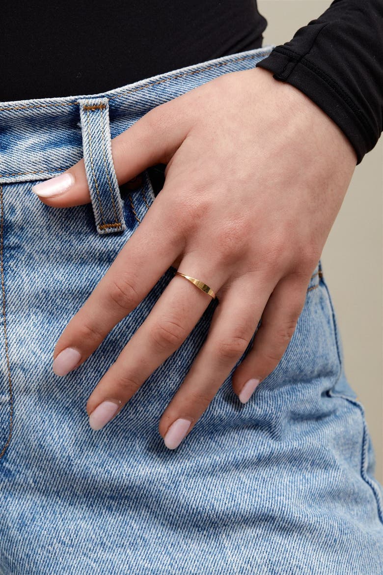 Juliette Signet Ring, Alternate, color, Gold