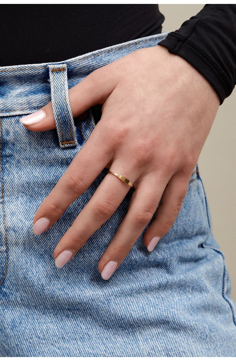 Set & Stones Juliette Signet Ring, Alternate, color, Gold