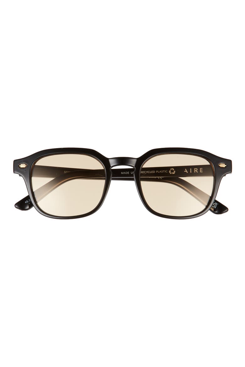 Serpens 48mm Square Sunglasses, Main, color, BLACK / OCHRE TINT