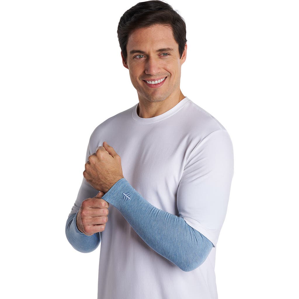 Coolibar Men's Navagio Sun Arm Sleeves, UPF 50+ Sun Protection in Light Blue Heather at Nordstrom, Size Xx-Large