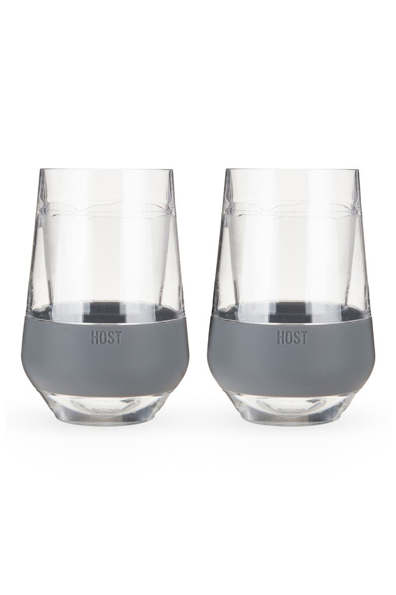 Wine FREEZE XL Cooling Cup Set of 2, Main, color, GRAY