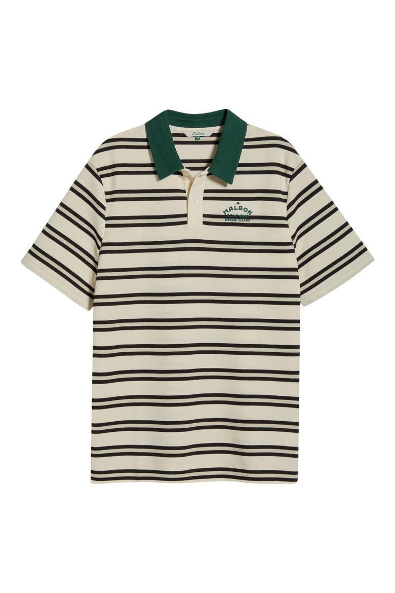 Fairway Bass Club Stripe Piqué Polo, Alternate, color, IVORY STRIPE