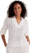 Haven Well Within Slubby Cotton Linen V-Neck Sweater