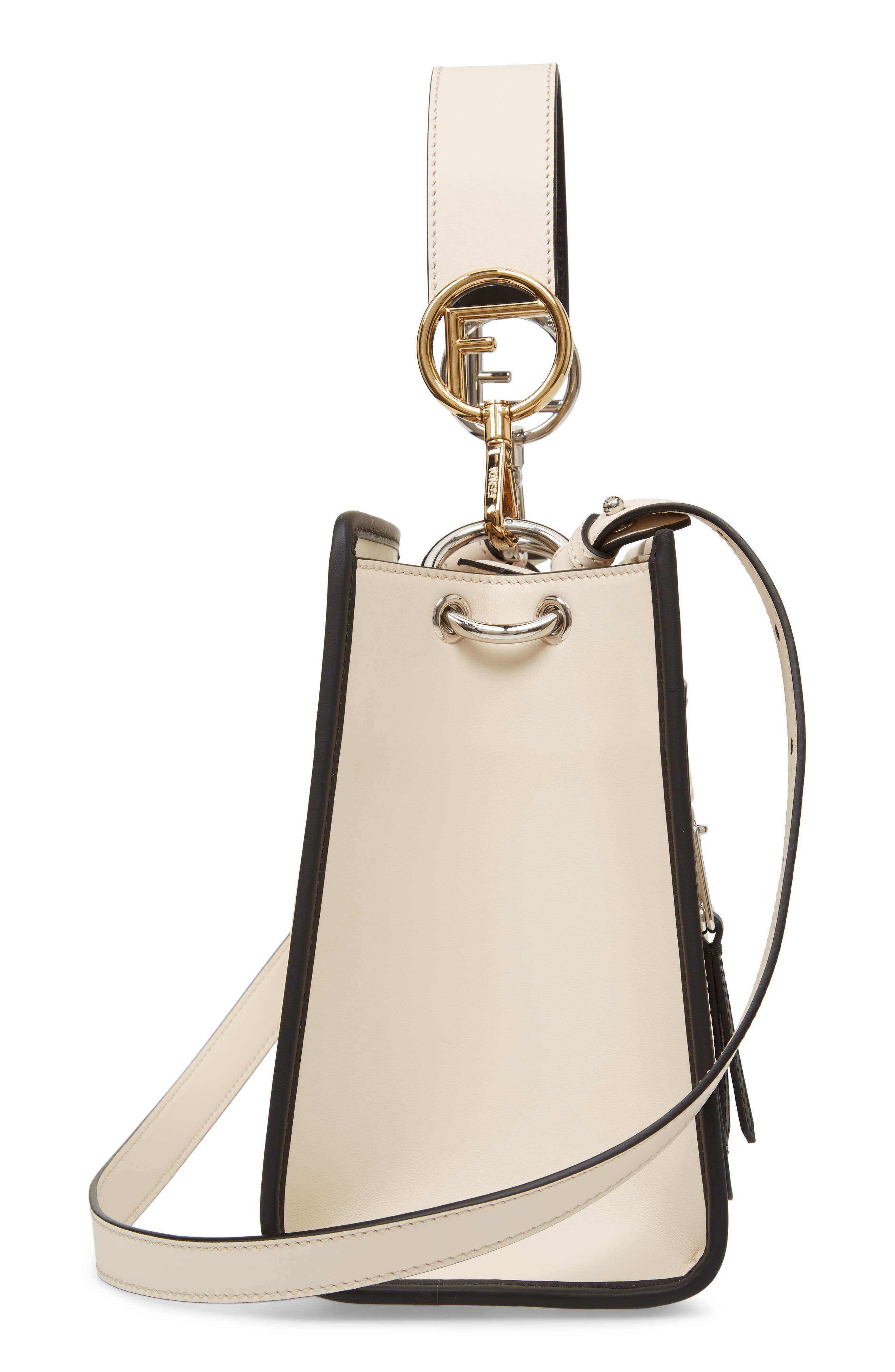 Fendi Small Runaway Calfskin Leather Satchel, Alternate, color, 