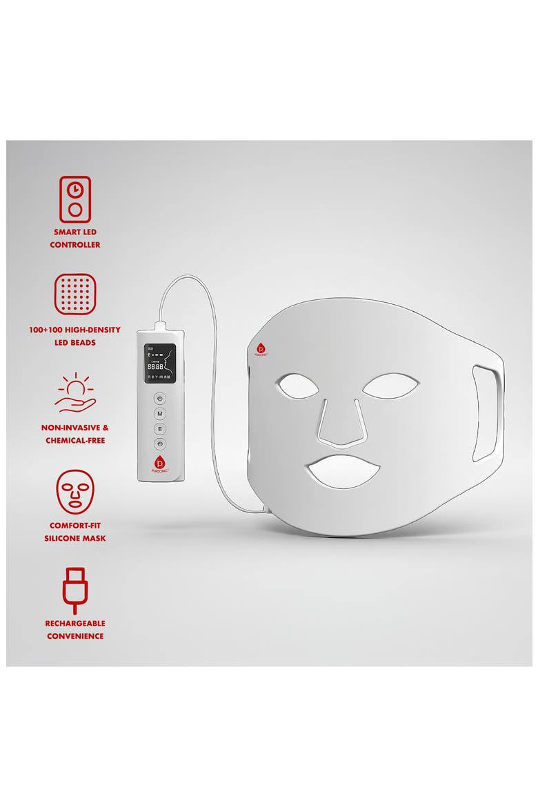 LED Light Therapy Mask, Alternate, color, WHITE