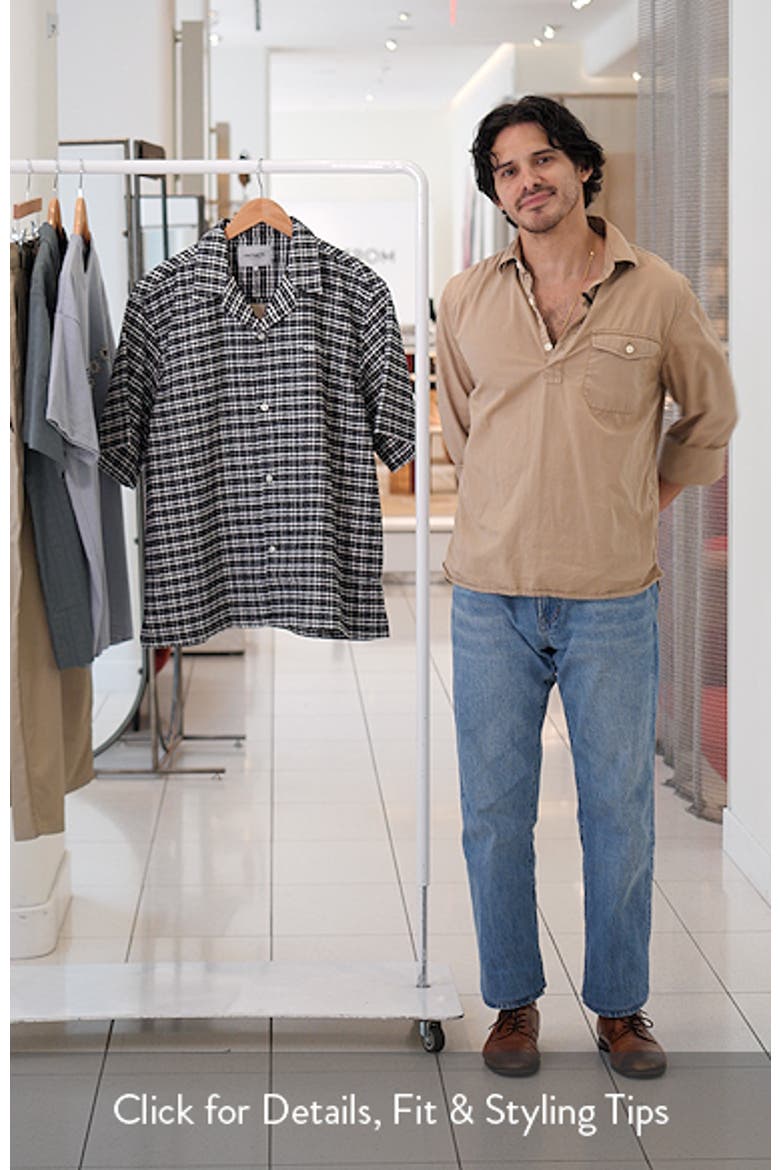Kander Plaid Cotton Button-Up Bowling Shirt video