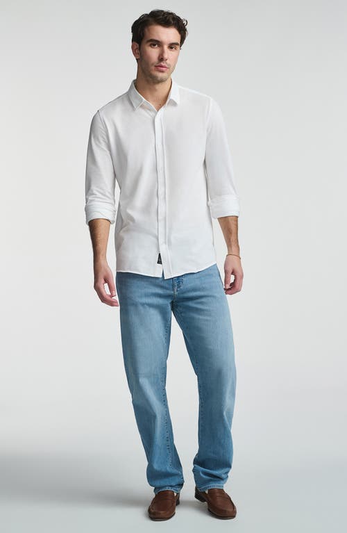 Mavi Jeans Piqué Button-up Shirt In White